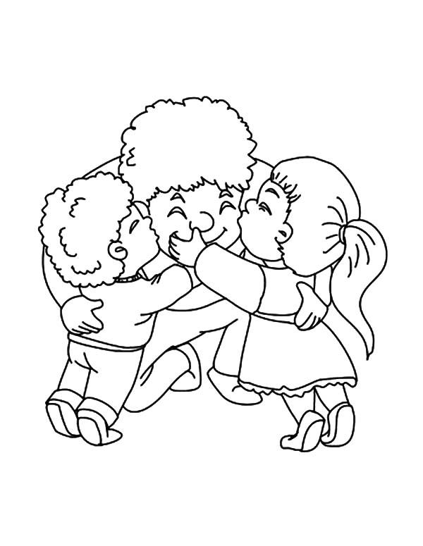 dad and kids coloring pages - photo #19