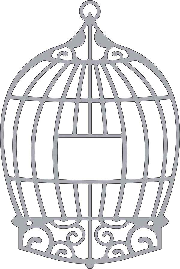 Bird Cage Outline Coloring Pages | Best Place to Color