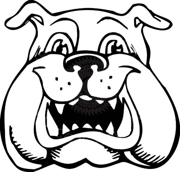 Bulldog is Laughing Coloring Pages | Best Place to Color