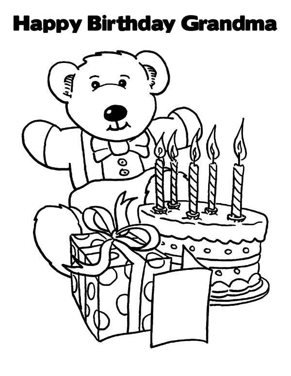 Happy Birthday Grandma Coloring Pages Best Place To Color
