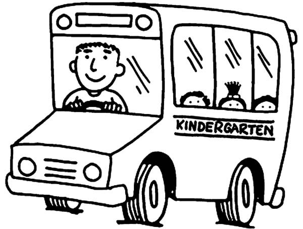 Kindergarten Bus Driver Coloring Pages Best Place To Color