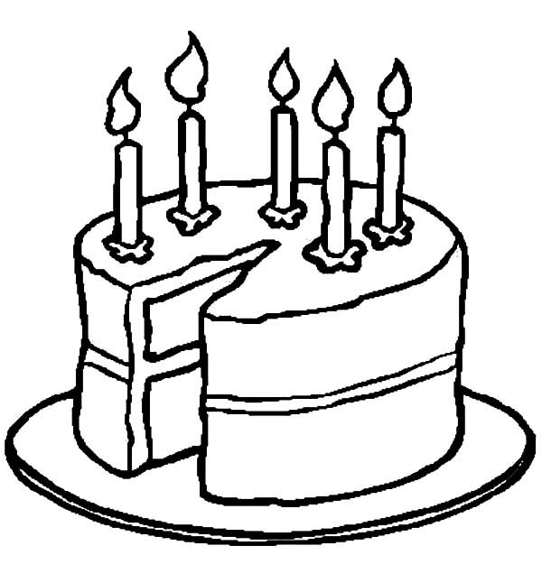 cake slices coloring pages - photo #12