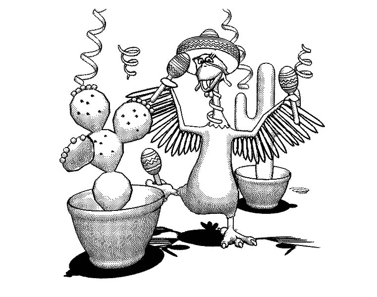 cactus and sombrero coloring pages - photo #50