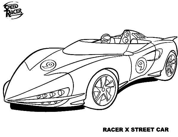 racer x coloring pages - photo #1