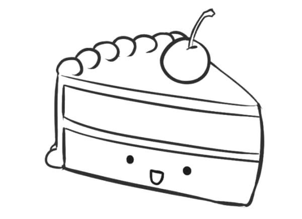 Cake Slice Coloring Pages