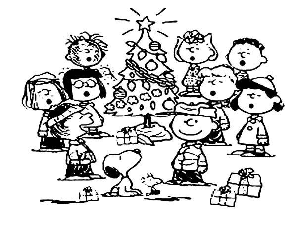 Snoopy Christmas Tree Coloring Pages | Best Place to Color