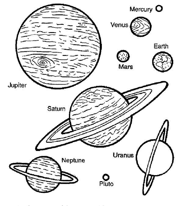 coloring pages of space planets - photo #13