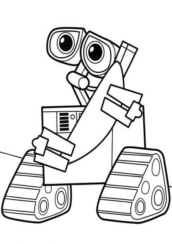 wally the robot coloring pages - photo #4