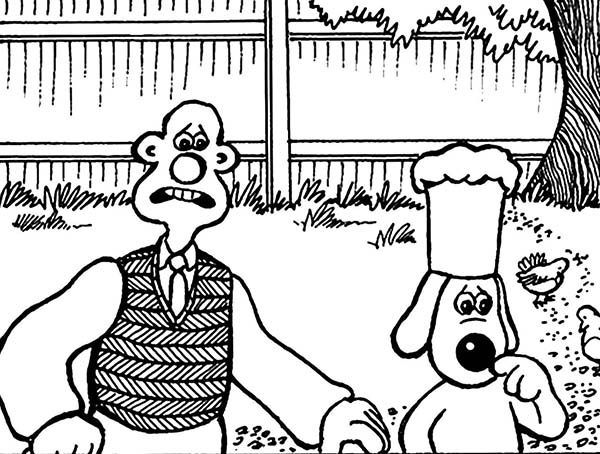wallace and gromit were rabbit coloring pages - photo #23