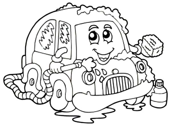 free car wash clipart black and white - photo #31