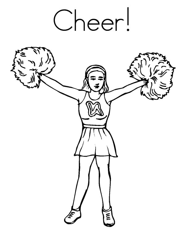 Cheerleaders Coloring Pages Learny Kids