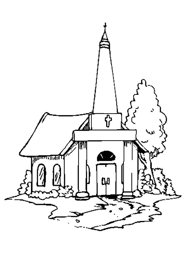 Country Church Coloring Pages Best Place To Color pin-on-religious-theme-coloring-pages