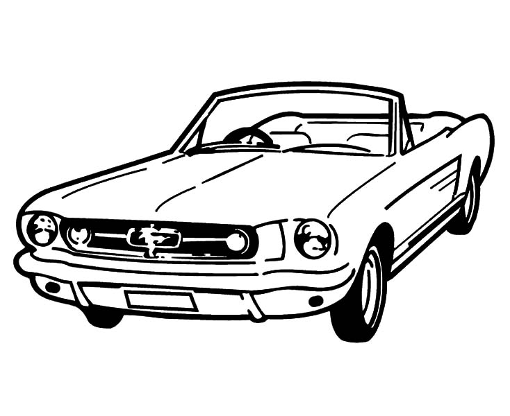 Ford Mustang GT Car Coloring Pages | Best Place to Color