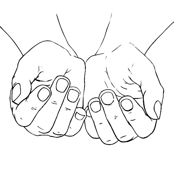 Cupped Female Hands Coloring Pages | Best Place to Color