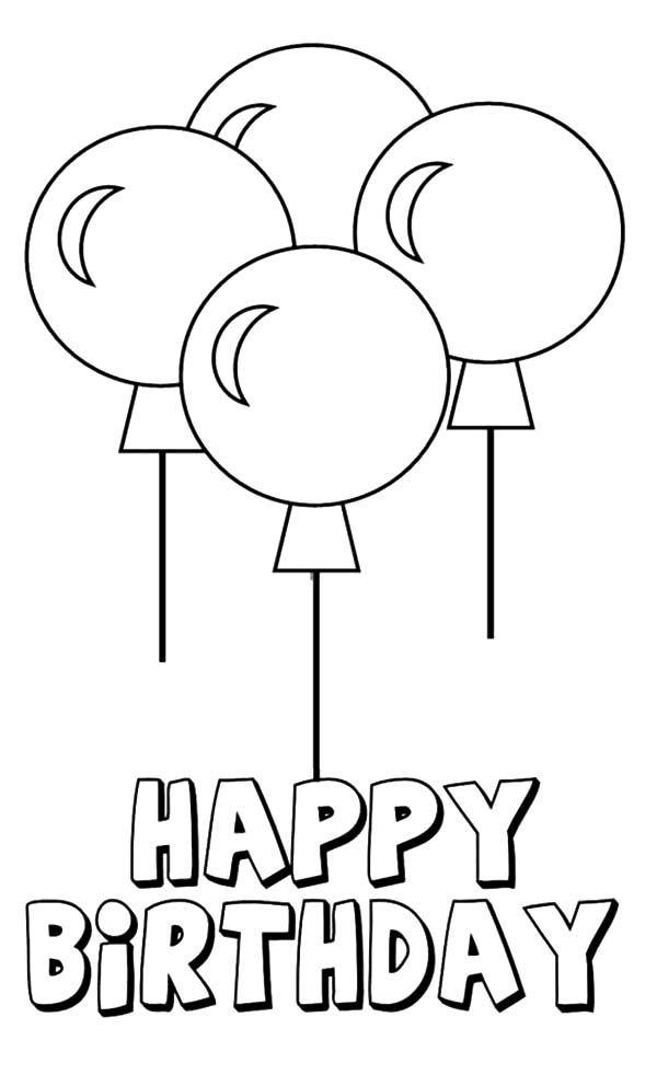 Colorful Birthday Balloons Coloring Pages Best Place To Color