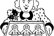 Baking Cookies, Mother Awesome Baking Cookies Coloring Pages: Mother Awesome Baking Cookies Coloring Pages