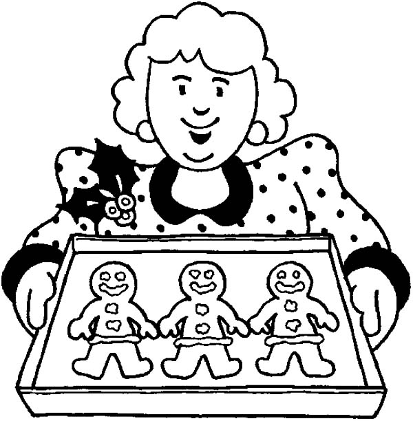 Mother Awesome Baking Cookies Coloring Pages : Best Place to Color