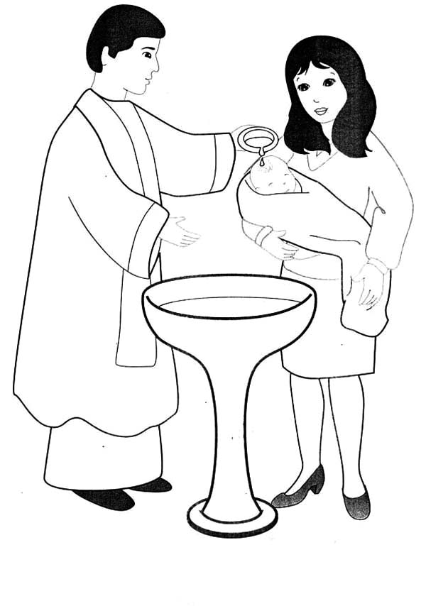 Sacrament Of Baptism Coloring Pages | Best Place to Color