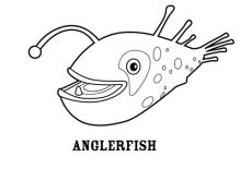Angler Fish, Smiling Angler Fish Coloring Pages: Smiling Angler Fish Coloring Pages