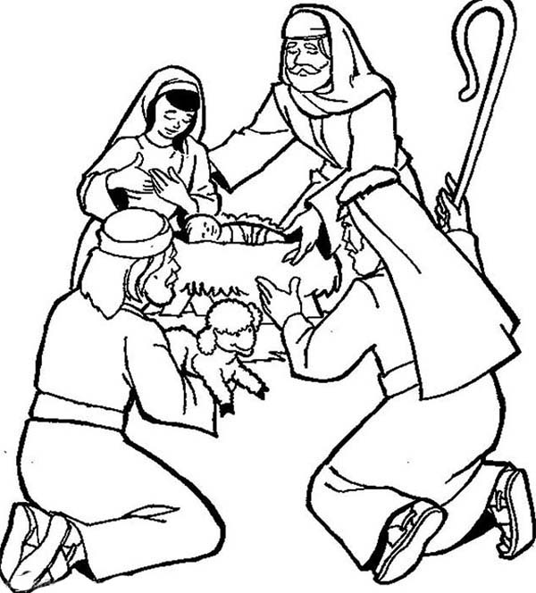 Bible Christmas Story Jesus Nativity Coloring Pages : Best ...