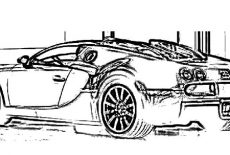 Bugatti Car, Bugatti Car Veyron Electronic Coloring Pages: Bugatti Car Veyron Electronic Coloring Pages