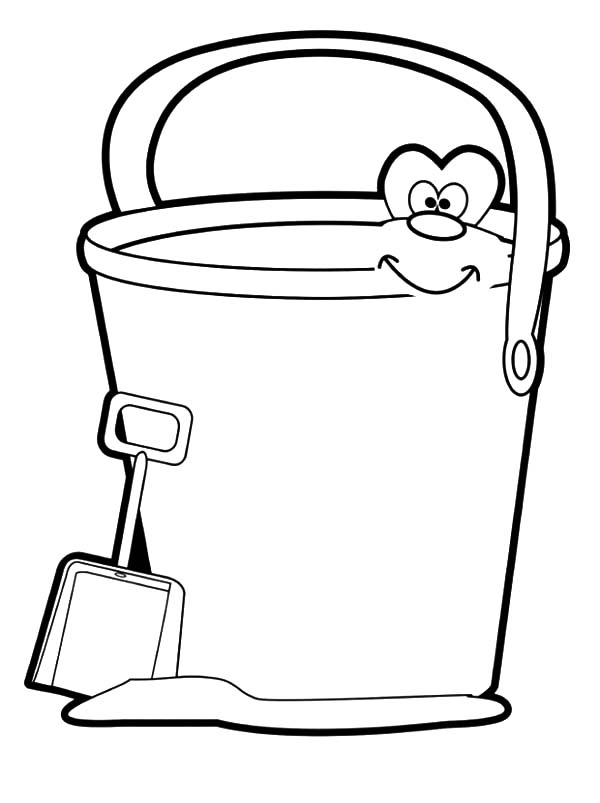 Smiling Beach Bucket Coloring Pages Best Place To Color