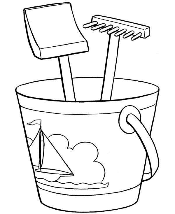 Download Summer Beach Bucket Coloring Pages : Best Place to Color