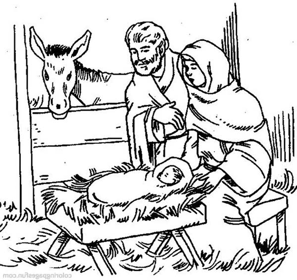 The Birth Of Jesus Bible Christmas Story Coloring Pages | Best Place to