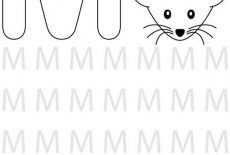 Letter M, Find Letter M For Mouse Coloring Page: Find Letter M for Mouse Coloring Page 2