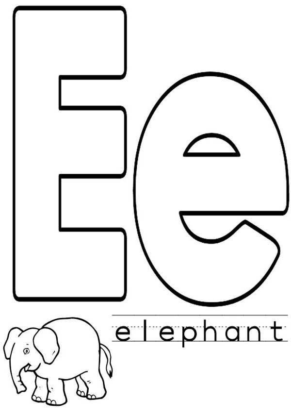 Kindergarten Kids Letter E Coloring Page Best Place To Color