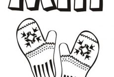 Letter M, Letter M Is For Mittens Coloring Page: Letter M is for Mittens Coloring Page