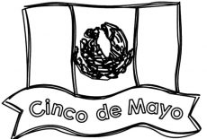 Cinco de Mayo, Mexican Flag Cinco De Mayo Coloring Pages: Mexican Flag Cinco de Mayo Coloring Pages