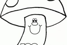 Letter M, Mushroom From Lower Case Letter M Coloring Page: Mushroom from Lower Case Letter M Coloring Page