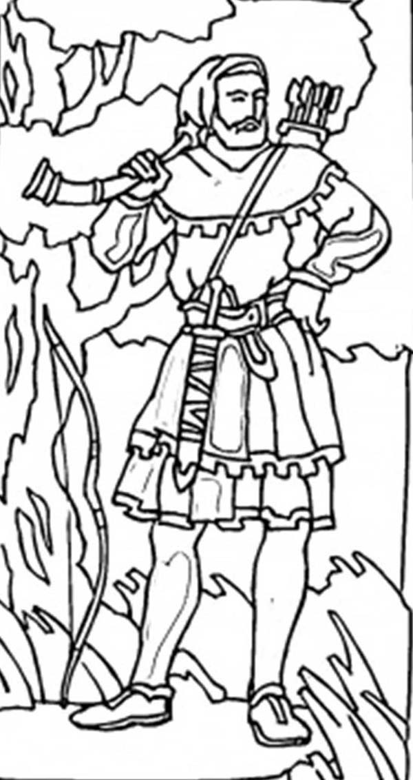 Robin Hood, : Robin Hood the People Hero Coloring Pages