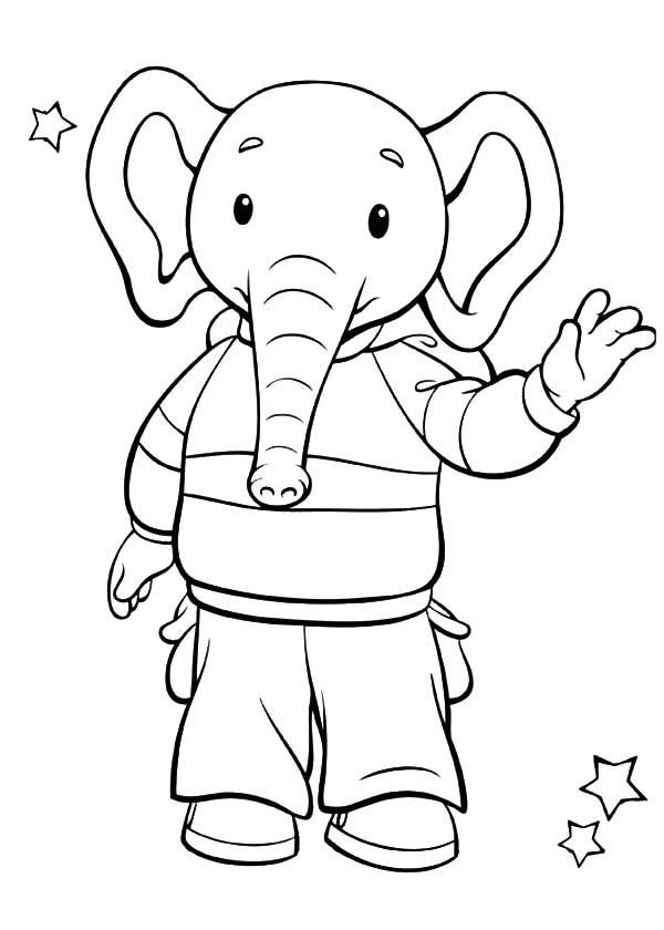 Rupert Bear Friend Edward Trunk The Elephant Coloring Pages Best 
