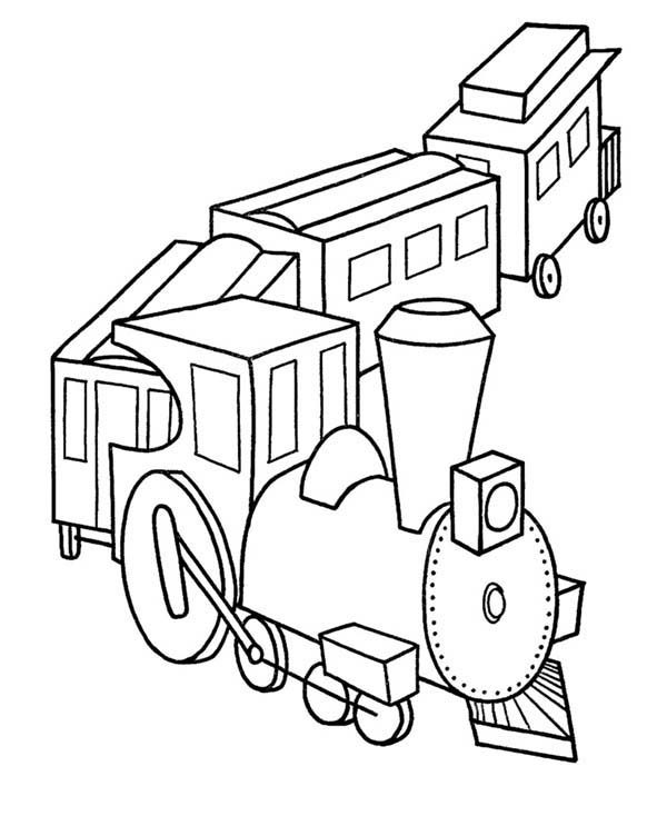 Model Train Coloring Pages 1
