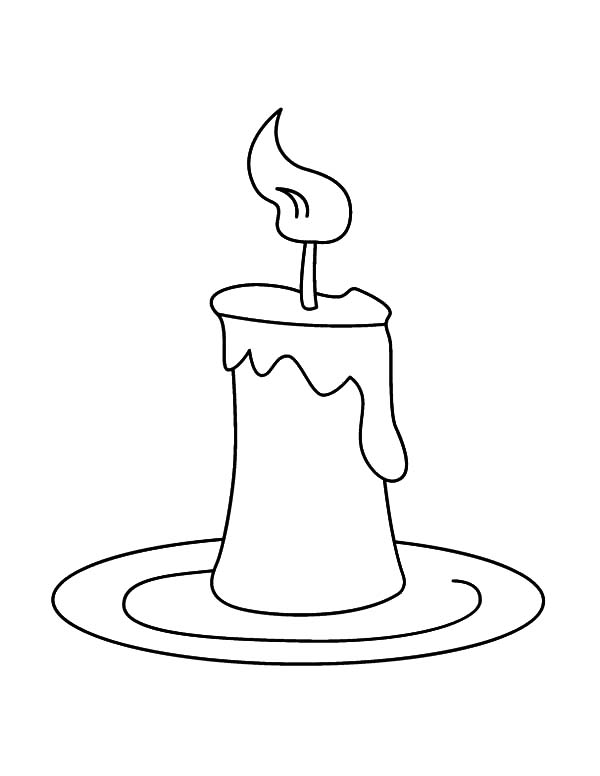 Candle On Plate Coloring Pages : Best Place to Color