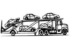 Car Transporter, Car Transporter Cars Carrier Coloring Pages: Car Transporter Cars Carrier Coloring Pages