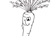 Carrot, Carrot With Leaves Coloring Pages: Carrot with Leaves Coloring Pages
