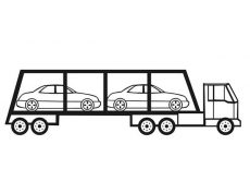 Car Transporter, Cars Carrier Car Transporter Coloring Pages: Cars Carrier Car Transporter Coloring Pages