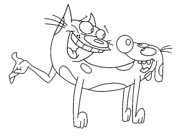 Catdog Outline Coloring Pages | Best Place to Color