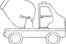 Car Transporter, Cement Truck Car Transporter Coloring Pages: Cement Truck Car Transporter Coloring Pages