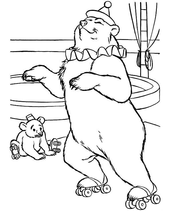 Circus Bear Showtime With His Baby Coloring Pages Best Place To Color