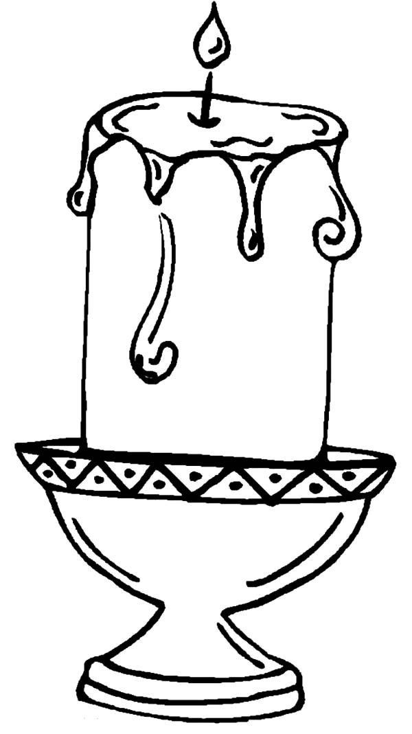 Three Candle Coloring Pages | Best Place to Color