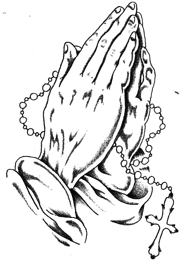 Praying Hands Coloring Pages 1